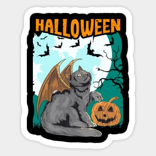 Halloween 2021 Gift For Cat Lover, Spooky And Scary Cat For Halloween Celebration Happy Halloween Day Sticker